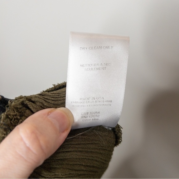 Anthropologie Dolan Womens Size XS Wide Leg Cropped Gaucho Pants Olive Green - Picture 10 of 12